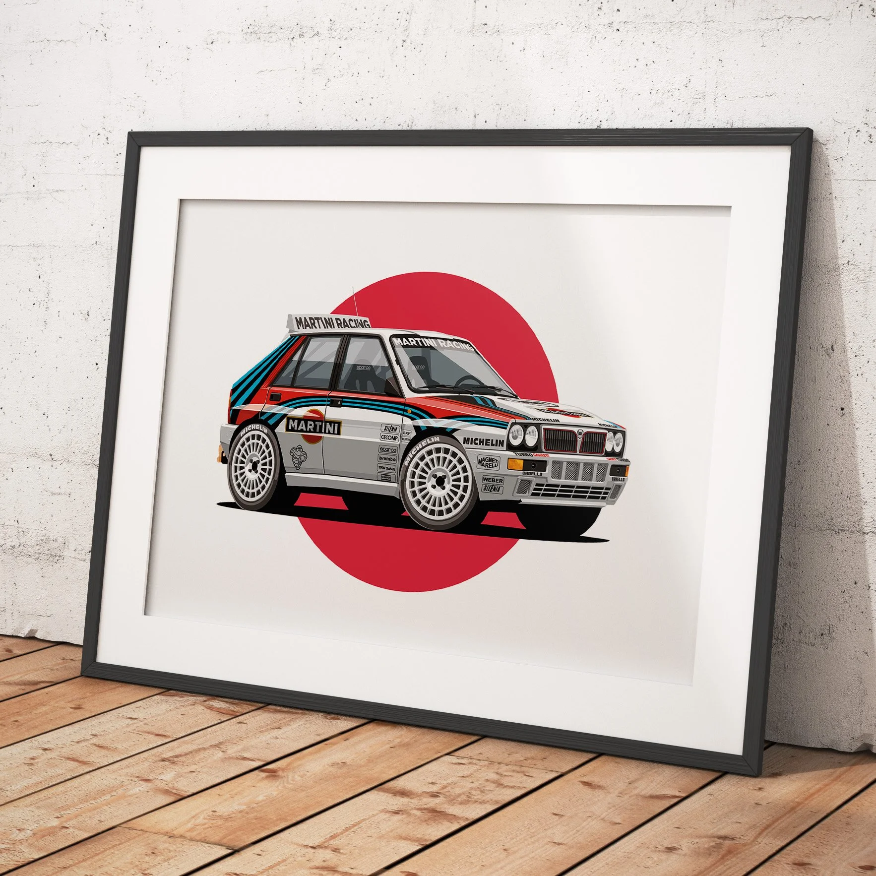 Lancia Delta Integrale Group B rally car open edition artwork
